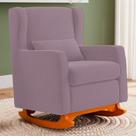 Poltrona Decorativa Sala de Estar Zoe com Base Balanço Veludo Rosê - Abmaza Poltrona Decorativa Sala de Estar Zoe com Base Balanço Veludo Rosê - Abmaza