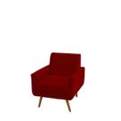 Poltrona Decorativa Sala e Quarto Panamá Vermelho Simonetto - Meu Estofado