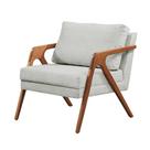 Poltrona Decorativa Sala Estar França material ecológico Caramelo MK