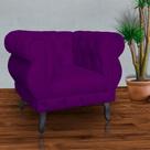 Poltrona Decorativa Sala Recepção Maya Suede Roxo LM DECOR