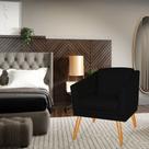 Poltrona Decorativa San Diego Preto Visammer Decor Poltrona Decorativa San Diego Preto Visammer Decor