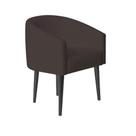 Poltrona Decorativa Sandy Para Escritório Consultório Em material sintético - Marrom - Cor: Marrom