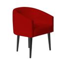 Poltrona Decorativa Sandy Para Escritório Consultório Em material sintético - Vermelho - Cor: Vermelho