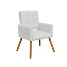 Poltrona Decorativa Sofá Camila Quarto Sala Estar Salão Beleza Corano Branco - LM DECOR Poltrona Decorativa Sofá Camila Quarto Sala Estar Salão Beleza Corano Branco - LM DECOR