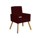 Poltrona Decorativa Sofá Camila Quarto Sala Estar Salão Beleza Suede Vermelho Bordô - LM DECOR Poltrona Decorativa Sofá Camila Quarto Sala Estar Salão Beleza Suede Vermelho Bordô - LM DECOR