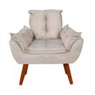 Poltrona Decorativa Suede Opala Varias Cores Para Recepção Sala De Estar Escritório