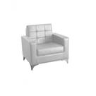 Poltrona Decorativa Taina Branco material sintético