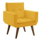 Poltrona Decorativa Taurus 1 Lugar Base Palito Amarela