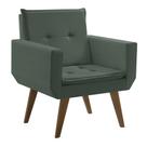 Poltrona Decorativa Taurus 1 Lugar Base Palito Tecido Suede