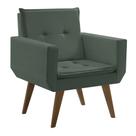 Poltrona Decorativa Taurus 1 Lugar Base Palito Tecido Suede