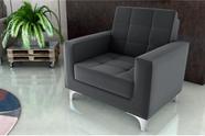 Poltrona Decorativa Thaina Veludo Cinza E425 - Matrix