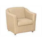 Poltrona Decorativa Tilla Pés Cromado Napa Bege - DS Estofados Poltrona Decorativa Tilla Pés Cromado Napa Bege - DS Estofados