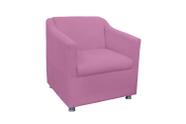 Poltrona Decorativa Tilla Suede Rosa Sala de Estar Poltrona Decorativa Tilla Suede Rosa Sala de Estar