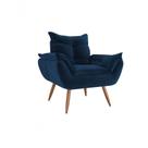 Poltrona Decorativa Tóquio 1 Lugar Veludo Azul Matrix Poltrona Decorativa Tóquio 1 Lugar Veludo Azul Matrix