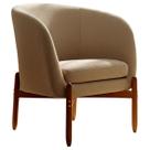 Poltrona Decorativa Vancouver em Linho House Decor Cor Bege