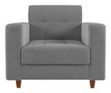 Poltrona Decorativa Verona Suede Cinza- Ecotec Decor