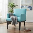 Poltrona Decorativa Vitória Suede Azul Turquesa Pés Madeira Ms Decor Poltrona Decorativa Vitória Suede Azul Turquesa Pés Madeira Ms Decor