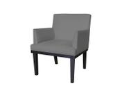 Poltrona Decorativa Vitória Suede Cinza Pés Madeira Ms Decor Poltrona Decorativa Vitória Suede Cinza Pés Madeira Ms Decor