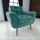 Poltrona Decorativa Xangai 1 Lugar Veludo Deluxe Sofistic Verde - Matrix