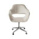 Poltrona Decorativa Zara Cadeira Giratória com Rodinhas Salão, Escritório, Home Office Poltrona Decorativa Zara Cadeira Giratória com Rodinhas Salão, Escritório, Home Office