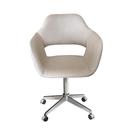 Poltrona Decorativa Zara Cadeira Giratória com Rodinhas Salão, Escritório, Home Office
