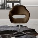 Poltrona Decorativa Zara Pé Giratório de Metal Sala Recepção