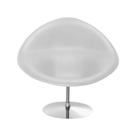 Poltrona Design Gondula Couro Natural Branco