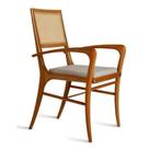 Poltrona Design Madeira Maciça Rattan Curvas Contemporaneo