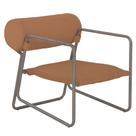 Poltrona Detroit Base Titânio Bouclé Terracota - Nexta Casa