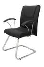 Poltrona Diretor Ergonômica Base Fixa em S Linha Vivara Preto