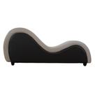 Poltrona Divã Cadeira Recamier Design Americano Sofá Desire Bege e Marrom