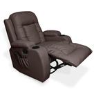 Poltrona do Papai Base Giratória e Balanço Austin Manual Reclinável com Massagem e Aquecimento PU G94 - Gran Belo