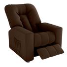 Poltrona do Papai Bean 82cm Reclinável Manual Suede marrom- Sallar Home