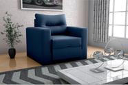 Poltrona do Papai Chicago Reclinável e Retrátil 183CM Veludo Azul