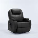 Poltrona do Papai Cinema Manual Vector Balanço Massagem Aquecimento Porta Copos PU Preto G94 - Gran Belo