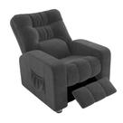Poltrona do Papai Clausi 82cm Reclinável Manual Veludo Cinza - Sallar Home