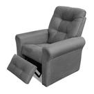 Poltrona do Papai Core 83cm Reclinável Manual Suede Cinza - Sallar Home