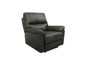 Poltrona do Papai de Couro Genova Power Touch Soft Charcoal - Mempra