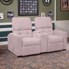 Poltrona do Papai Dupla Reclinável Real Sala de TV Cinema Bouclê - SOFA STORE