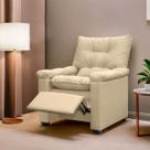 Poltrona do Papai material sintético Bege Areia Imperador - SOFA STORE Poltrona do Papai material sintético Bege Areia Imperador - SOFA STORE