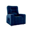 Poltrona do Papai Reclinavel Azera Azul Matrix