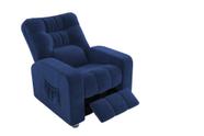 Poltrona do Papai Reclinavel Azera Azul Matrix