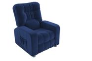 Poltrona do Papai Reclinavel Azera Azul Matrix