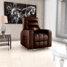 Poltrona do Papai Reclinavel Azera Sintetico Marrom Matrix