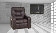 Poltrona do Papai Reclinavel Azera Sintetico Marrom Matrix