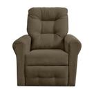 Poltrona Do Papai Reclinável Clio Suede Marrom Matrix