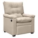Poltrona do Papai Reclinável com Massagem Imperador Sintético Facto Bege