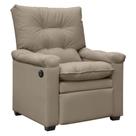 Poltrona do Papai Reclinável com Massagem Imperador Sintético Facto Capuccino