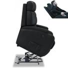 Poltrona do Papai Reclinável com Sistema de Elevação Elétrica LIFT e Motor de pescoço Com Massageador Revestido em Couro Bovino