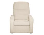 Poltrona Do Papai Reclinável Confortável Suede bege Mecanismo Manual Poltrona Do Papai Reclinável Confortável Suede bege Mecanismo Manual